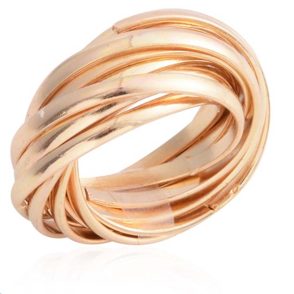 Goldtone Puzzle Ring